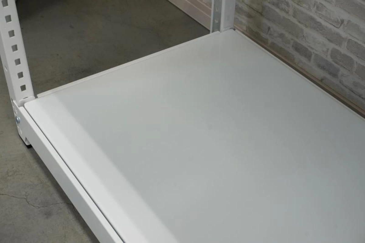 1845軽量棚〔H1200、天地3段、ホワイト〕