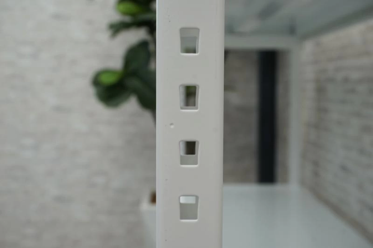 1845軽量棚〔H1200、天地3段、ホワイト〕